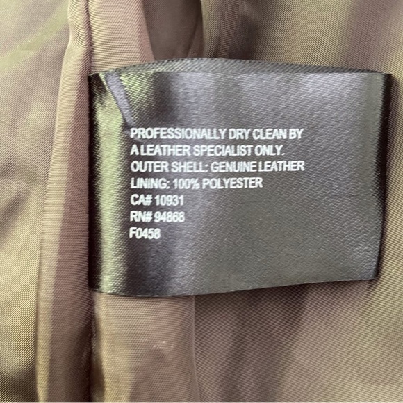 Brown leather blazer BERNARDO gold genuine leather jacket soft classy funky - Picture 10 of 16